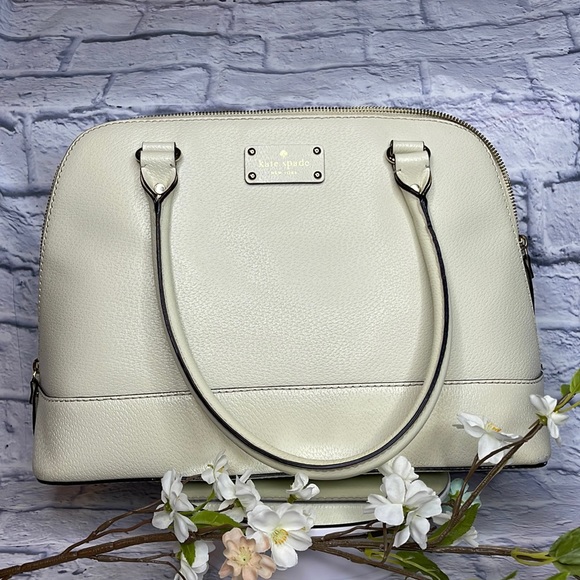 kate spade Handbags - KATE SPADE WELLESLEY RACHELLE BEIGE LEATHER BAG PURSE HANDBAG CREAM LARGE MEDIUM